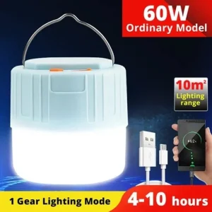 Rechargeable LED Camping Lantern Power Bank Waterproof Tent Light Flashlight