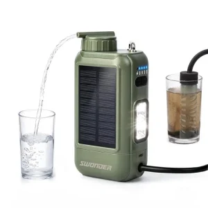 Swonder Portable Electric Water Filter Purifier Solar 5200mAh Emergency Kit NIB