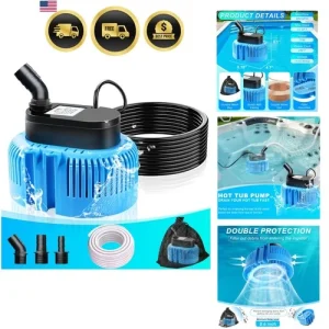 Above Ground Pool Cover Pump, Submersible Water|Sump Pump for Draining, 850 G...