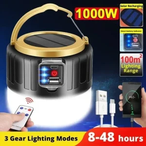 Portable LED Camping Lantern Rechargeable Power Bank Waterproof Tent Light