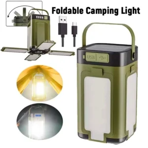 Solar Outdoor Camping Light 4-Blade 90° Expandable Foldable Solar Charging